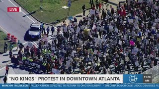 Start of 'No Kings' protest march in Atlanta