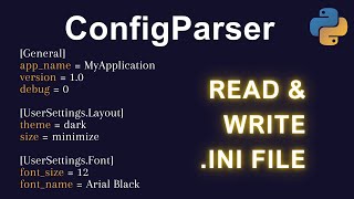 Python ConfigParser | Python config file | .INI file | Read File
