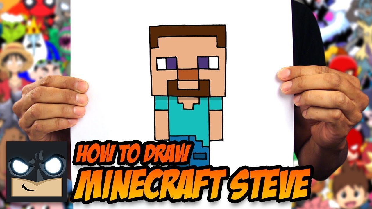 How To Draw Minecraft Steve Youtube