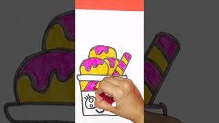 cute ice cream #youtubeshorts #drawing #shortsvideo #easydrawing #icecream