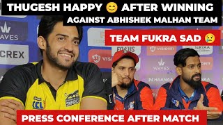 Thugesh Happy after winning against Abhishek Malhan Team || Abhishek Malhan Team SAD 😢