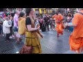 hare krishna dance with a talented little girl in new york city times square