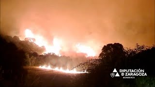 Declarado un incendio forestal en Luesia, en las Cinco Villas