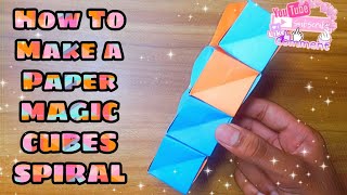 How To Make a Paper MAGIC CUBES SPIRAL/ Easy Origami 2021#short