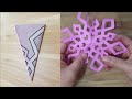 색종이로 눈 결정체 오리기 10가지 눈꽃송이 만들기 겨울 종이접기 easy origami paper snowflakes.