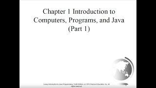 Chapter 1 (Part1) Introduction to Computers, Programs, and Java