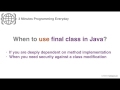 What is a Final Class in Java By Example