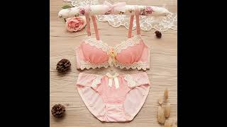 Sweet Lolita Style Training Bra Set_2PCS For Young Girls Retro Underwear Teen Girl's.