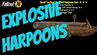 Fallout 76 PTS - Explosive Harpoon Gun Because You Asked For It