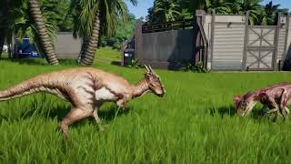 Dracorex(Modified) vs Deinonychus, Dilophosaurus, VelociraptorㅣJurassic World Evolution