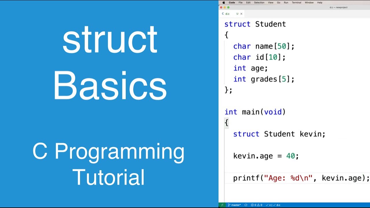 Struct Basics | C Programming Tutorial - YouTube