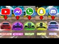 Whatsapp Vs Discord Vs YouTube Vs Messenger Vs Snapchat Car Meme | Ultimate Car Driving Simulator