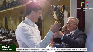 DĚČÍN: Nejlepším sportovcem Děčínska za rok 2024 se stal basketbalista Tomáš Pomikálek🏀👏💐🏆