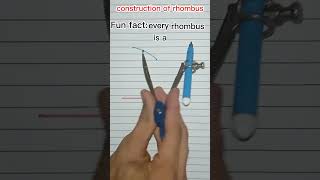 construction of rhombus #construction #compass