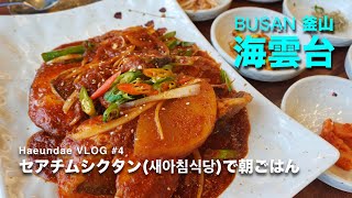 海雲台Vlog 4：海雲台ビーチで朝ごはん Breakfast at Haeundae Beach