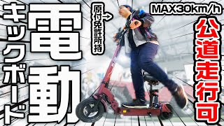 【公道OK】電動キックボードが欲しすぎた！！たたんで運べるMAX30km/h