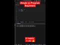Simple javascript program for beginners #shorts #javascript #shortvideo #coding #programming