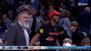 Tee Morant EJECTED from courtside seat for berating refs | NBA on ESPN