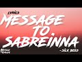 Silk Boss - Message To Sabreinna (Lyrics)