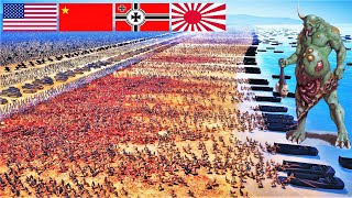 6,000,000 NURGLE vs HUMANITY ARMY Beach Defense - Ultimate Epic Battle Simulator 2