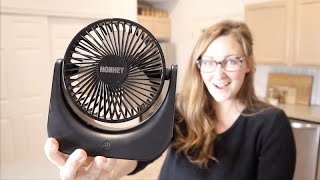 HonHey 6 Inch Desk Fan Review | Portable Desk Fan Rechargeable Battery1 20° Rotatable 3 Speeds