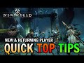 Quick Top Tips for New & Returning Players in New World