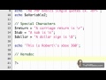 Tutorial 6 - PHP Strings