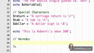 Tutorial 6 - PHP Strings
