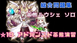 【白猫プロジェクト】総合問題集 / ☆19『アドバンスド茶熊演習』/茶熊ルウシェ ソロ/スカルマグナ・セイバー装備