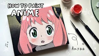 How to paint anime characters | acrylic painting tutorial + some tips