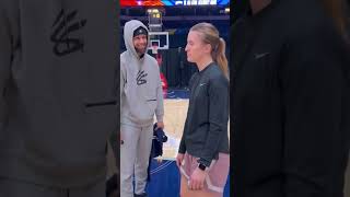 Steph Curry & Sabrina Ionescu meet up a day ahead of three point contest