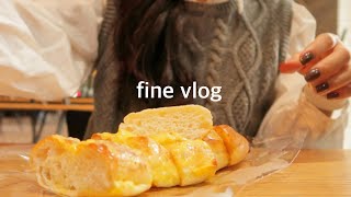 University vlog :eating milk baguettes at school, hard listening to lectures,and eating beef|mukbang