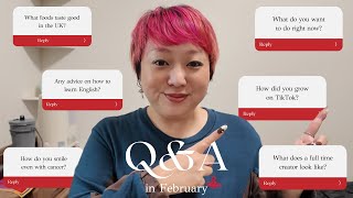 イギリスのおいしいもの🤤英語を身につけるコツは？乳がんでも笑うためには？仕事を辞めた後のこと💭【Q\u0026A】