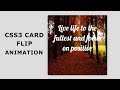 CSS3 Card Flip Animation | CSS3 Animation Snippets