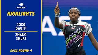 Shuai Zhang vs. Coco Gauff Highlights | 2022 US Open Round 4