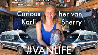 FullTime VanLife Solo Female! Van Tour and Interview w/ YouTuber Curious Karli & Sherry Her Van