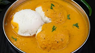 10 நிமிடத்தில் சுவையான ரோட்டு கடை இட்லி குருமா | idli kurma recipe in Tamil /idli side dish in tamil