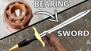 Rusty Bearing Forged into a pretty & SHARP SWORD
