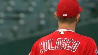 LAA@OAK: Watch Nolasco's 10 strikeouts in 10 seconds