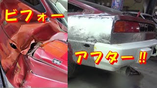 Z31ビフォーアフター レストア restore 旧車 鈑金 塗装 板金 welding repair sheetmetal bodypainting bodywork metalwork 千鳥工房