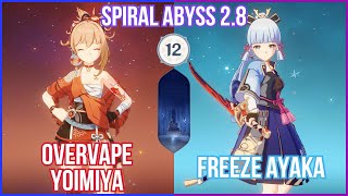 【GI】Spiral Abyss 2.8 Floor 12 - C0 Ayaka \u0026 C0 Yoimiya Full Star Clear Showcase!