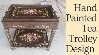 Beautiful and Stylish Tea Trolley| Wooden Tea Trolley Design