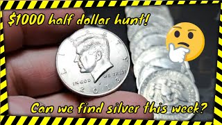 $1000 Half Dollar Hunt! Coin roll hunting halves! #apmex #bullion #silver #gold #preciousmetals