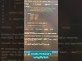 Create a Dictionary using Python | VS code | NIIN KM