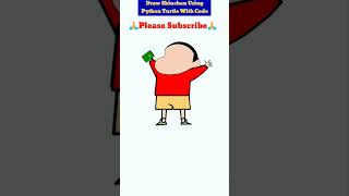 Draw Shinchan Using Python Turtle With Code|#shorts #viral #youtubeshorts #shinchan