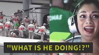 Everybody laughed on Hamilton's WRONG Pit Stop | F1 Momens No1