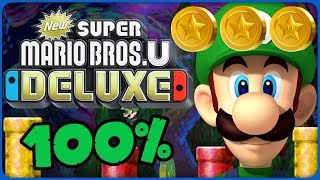 New Super Mario Bros. U Deluxe 💚 5-4 Painted Pipeworks + Secret Exit 💚 100% All Star Coins
