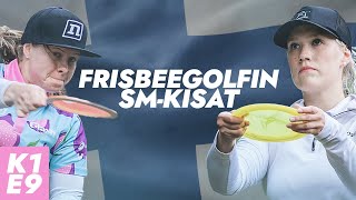 Frisbeegolfin SM 2024 | Naisten luokka | Kierros 1 E9 | Salonen, Laine, Väisänen, Kindstedt