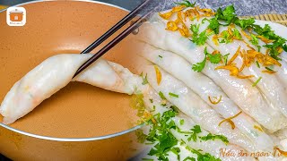 Làm BÁNH CUỐN bằng chảo tại nhà | Nhân đặc biệt cực ngon