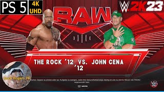 WWE 2K23 - The Rock vs John Cena w. entrance - PS5Share 4K UHD